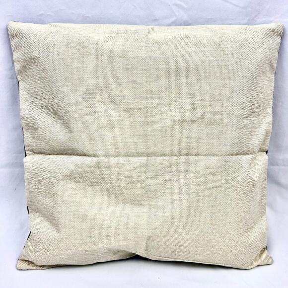 Day of the Dead Sugar Skull Black Beige Floral Pillow Cover - Picture 3 of 5